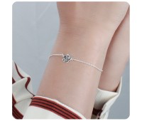 925 Sterling Silver Flower Bracelet BRS-725 